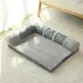 Comfortable grey pet dog bed washable plush sofa cushion for small medium large dogs pet supplies - M--70cm / Double-Sided Gray Suede