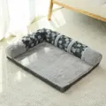 Cozy washable pet sofa bed with soft plush cushion for small and medium dogs indoor comfort - M--70cm / Double-Sided Blue Denim