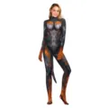 Γυναικείο αποκριάτικο κοστούμι cosplay λύκος με animal print ολόσωμη φόρμα halloween party - S / B273-1015