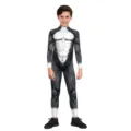 Kids animal cosplay jumpsuit with 3D digital print muscle design for Halloween party. - S-110cm / T108-1012