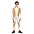 Kids tiger animal cosplay costume long sleeve printed jumpsuit party performance outfit - S-110cm / T108-1016