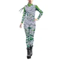 Grüner Seil Druck Erwachsener Cosplay Body Slim Fit elastisches Halloween Kostüm - S / Grün