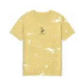 Herren Gelb Distressed Kurzarm T-Shirt Lässig Sommer Mode Gedruckt Rundhals Oberteil - M / Kurkuma