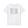 Herren weißes Kurzarm T-Shirt mit klassischem Buchstaben-Druck lässiges Sommer-Top. - M / Weiß