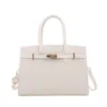 Elegante weiße gesteppte Henkeltasche modische schicke Damen Umhängetasche Handtasche - Weiß