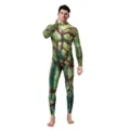 Halloween Herren Ganzkörper gruselig Zombie Print Kostüm elastischer Jumpsuit Party Cosplay - S / B142-380