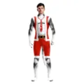 Funny Christmas husky morphsuit full body spandex zentai costume for holiday parties - S / Style A