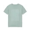Herren Salbeigrünes Kurzarm T-Shirt mit H-Muster, Lässiges Sommer Slim Fit Oberteil - M / Bohnengrün