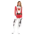 Christmas Husky full body zentai cosplay costume jumpsuit with attached hands and feet. - S / Set / Husky Print Style (B273-1034)