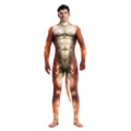 Herren Schlangenmuster Ganzkörper Spandex Zentai Anzug Tier Cosplay Performance Kostüm - S / Stil B273-1048