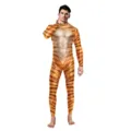 Herren Tigerstreifen Digitaldruck Cosplay Body eng anliegender Party Jumpsuit Kostüm - S / Tiger-Muster Variante