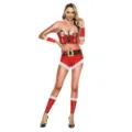 Weihnachten 3D Digitalgedruckt Langarm Schlanke Passform Jumpsuit Damen Weihnachtsparty Kostüm - S / Stil B142-184