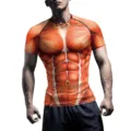 Heren 3D Spier Print Compressie T-Shirt Fitness Sport Korte Mouw Top Nieuw Stijl - S / Tops / 3D Spier Print Korte Mouw