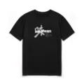 Herren schwarzes Kurzarm T-Shirt lässig Slim Fit Sommer Mode Streetwear Grafik Top - M / Schwarz