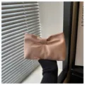 2026 new bow knot clutch bag simple commuter shoulder bag fashion chic women underarm bag - Pink