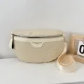 Woven saddle bag for women summer stylish crossbody shoulder bag fashion casual purse - Beige