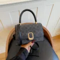 Bolso de mano con monograma negro para mujer bolso cruzado elegante bolso de hombro variante SKU - Negro