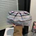 Sac pochette tisse pour femmes, sac a main decontracte argente avec rivets chic de plage. - Violet