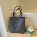 Casual τσάντα shopper με καρό μοτίβο, μεγάλη χωρητικότητα, ελαφριά τσάντα ώμου για καθημερινή. - Γκρι