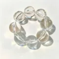 Clear glass spherical beaded bracelet transparent elegant charm wrist jewelry design - Beaded Style (S482) / Clear