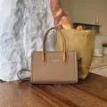 Stilvolle kleine quadratische Tasche lässige Canvas Schulter Umhängetasche Sommer neu - Ohne Anhänger / Braun