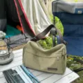 Borsa a tracolla in tela verde, grande borsa casual per il lavoro e i viaggi quotidiani. - Verde