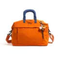 Grande borsa da viaggio impermeabile e borsone weekend per donne uso quotidiano. - Con Ciondolo / Arancione