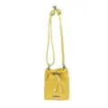 Gele mesh trekkoord crossbody tas casual kleine schoudertas voor dagelijks gebruik - Zonder hanger / Geel