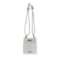 Witte mesh schoudertas, casual draagbare tas, lichtgewicht outdoor waterfles tasje. - Zonder hanger / Wit