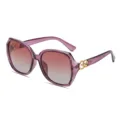 Gradient purple oversized fashion sunglasses for women, retro UV400 outdoor eyewear. - Gradient Purple