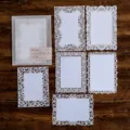 Juego de tarjetas de papel de encaje calado vintage Momemo para diarios y manualidades. - Reino de Niebla