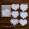 Momemo Tasha Serie Encaje Hueco Tarjeta Collage Papel Perlado Estilo Corazon Variante - Secreto Dulce