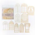 Vintage hollow lace paper set, gothic window decorative scrapbooking crafting paper. - Foggy City Window