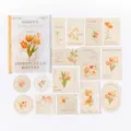 Lot de 30 autocollants de journal botanique vintage papeterie esthetique decorative pour bricolage - Fleur Pastorale Brume Flottante