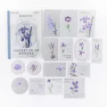 Lot de 30 autocollants vintage botaniques fleurs violettes carnet DIY papeterie - Lettres de Fleurs