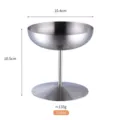 Stainless steel martini glass ice cream cup dessert bowl 10.4cm diameter kitchen tableware - Natural