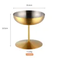 Stainless steel ice cream cup golden dessert goblet martini cup 150ml kitchen tableware - Gold