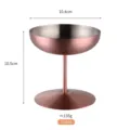 Stainless Steel Cocktail Glass Rose Gold Ice Cream Cup Metal Dessert Goblet 150ml - Rose Gold