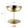 Stainless steel martini glass and dessert ice cream cup with brushed gold finish for party. - Champagne Gold