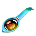 Stainless steel egg white separator rainbow kitchen baking tool long handle egg filter tool - AB Color