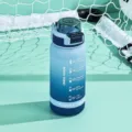 Bouteille d'eau de sport dégradée avec repère horaire, grande capacité tasse de fitness. - 750ml / Bleu sarcelle