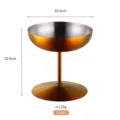 Stainless steel ice cream cup high foot dessert cup martini glass 150ml 10.4x10.5cm - Magic Red