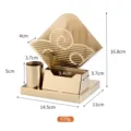 Chinese stijl gouden metalen bureau organizer servettenhouder met visitekaartje houder. - Champagnegoud