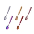 Stainless steel ice cream scoop long handle fruit ball spoon dessert tool multi color variant. - Style B 304 Ice Cream Scoop / Natural