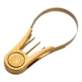 Outil de découpe de mangue en acier inoxydable doré, gadget de cuisine idéal pour peler les fruits. - Trancheur de Mangue Or