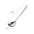 Cuillère à soupe coréenne en pur titane texture cristal, légère durable 21.1cm 34g. - Naturel