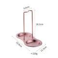 Stainless steel spoon rest ladle holder dual slot kitchen organizer rose gold finish - Rose Gold