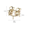Goldener 304 Edelstahl klappbarer Eierdämpfer Ständer Küche Multifunktionswerkzeug 9cm - S / Champagnergold