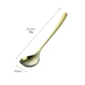 Cuillère à soupe coréenne en pur titane, longueur 21.1cm, largeur 5.8cm, poids 34g. - Or