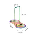Stainless steel rainbow ladle rest hot pot spoon holder kitchen cookware stand with base. - AB Color